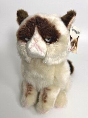 Grumpy Cat Plush GUND Stuffed Animal w Tags Cute Meme Cat 9”
